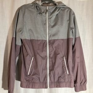 Garage windbreaker in pink and grey